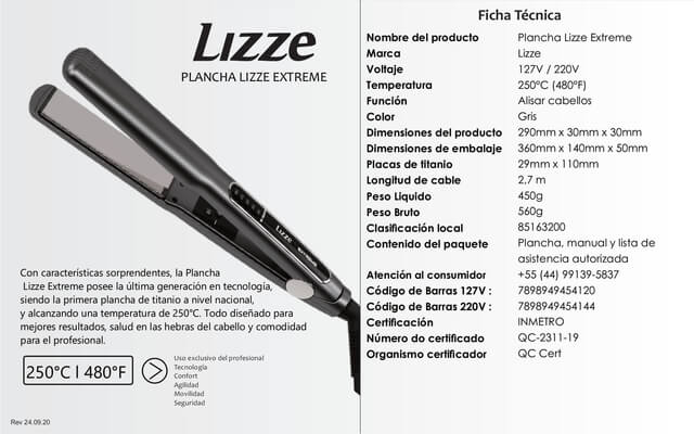 Lizze Extreme-Plancha para cabello